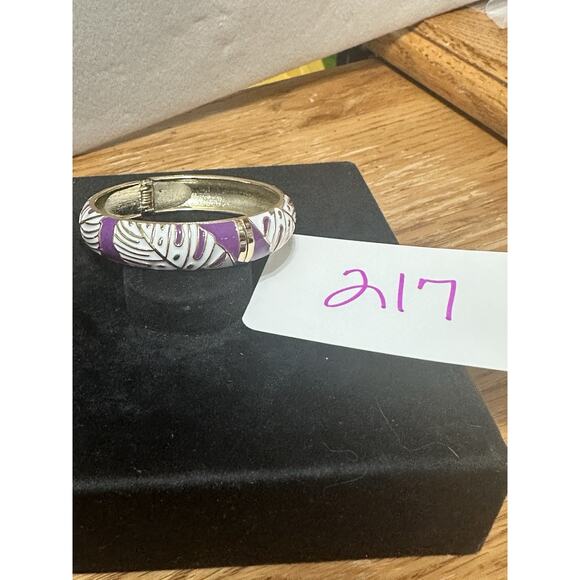 Sequin Nordstrom Multicolor Gold Tone Statement Enamel Bangle Bracelet # 217 - Picture 3 of 3